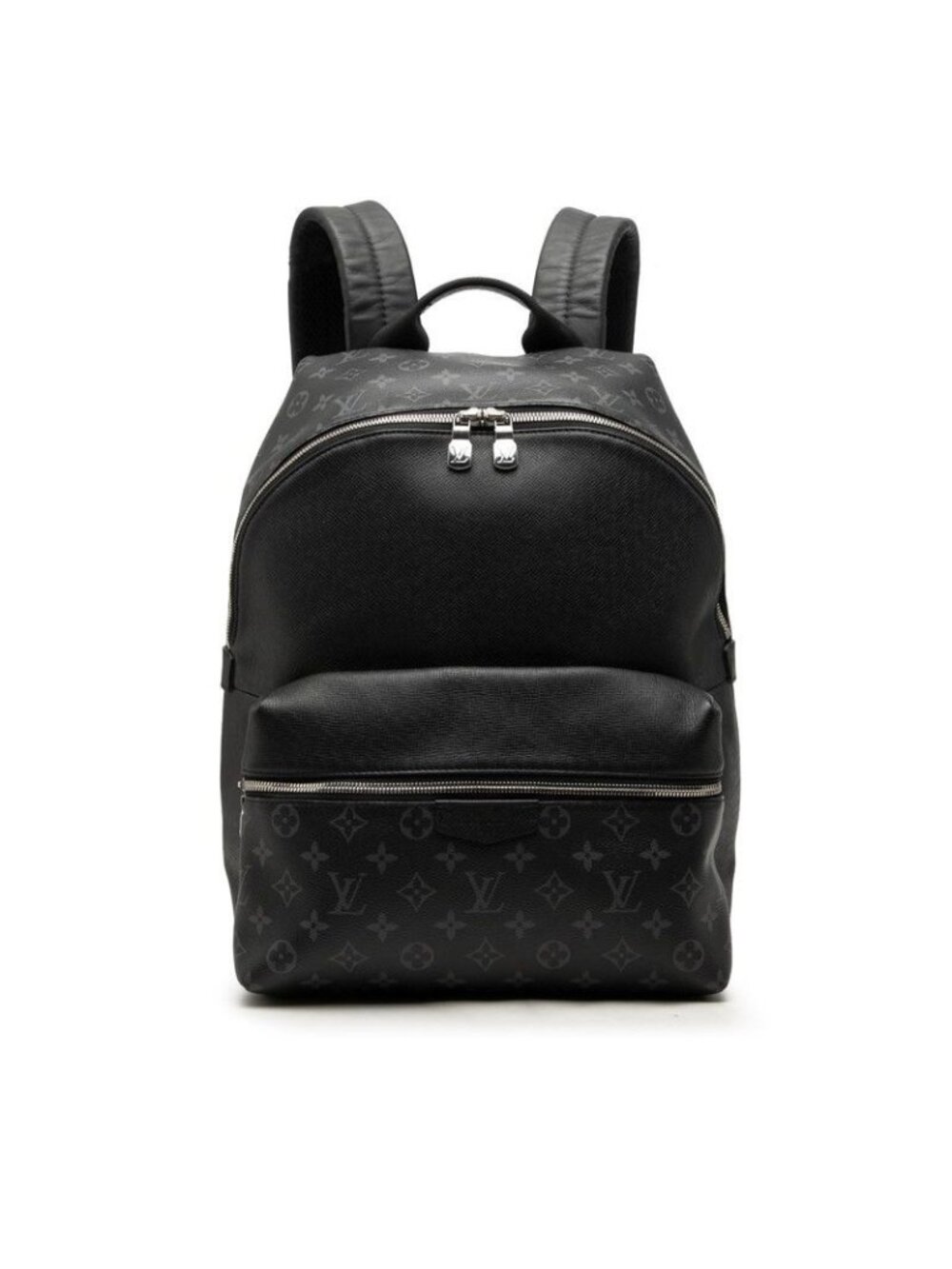 Louis Vuitton Monogram Eclipse Taiga Discovery Backpack Black Leather